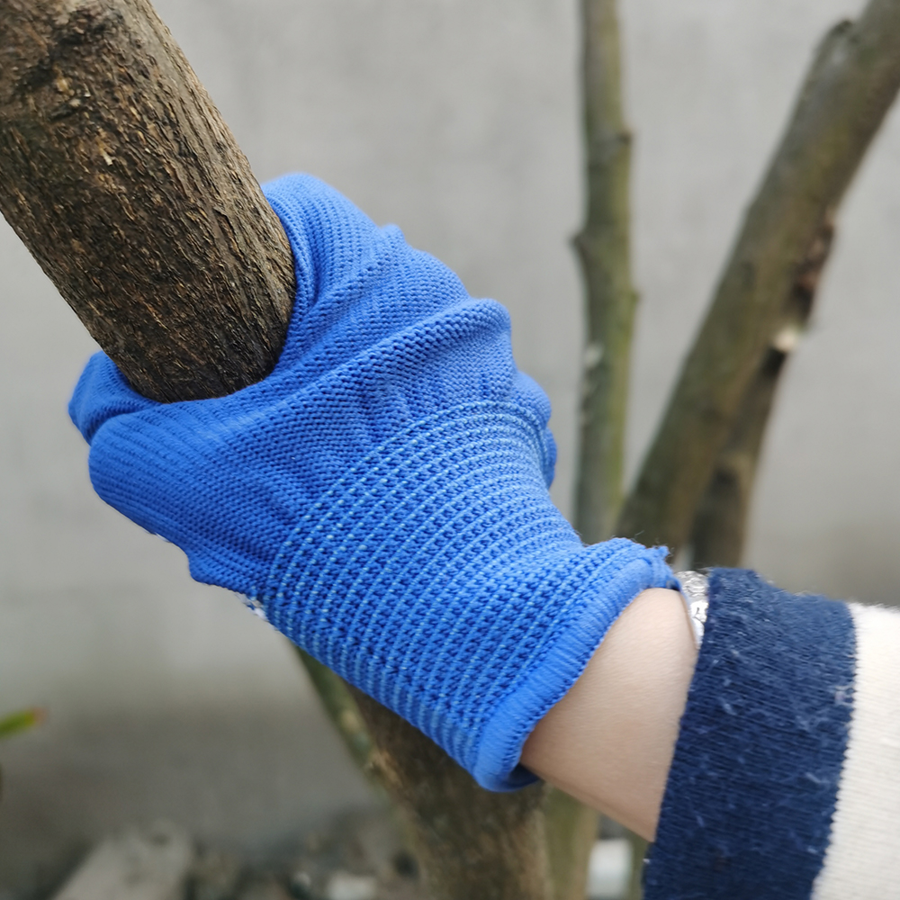 Sarung tangan nilon biru